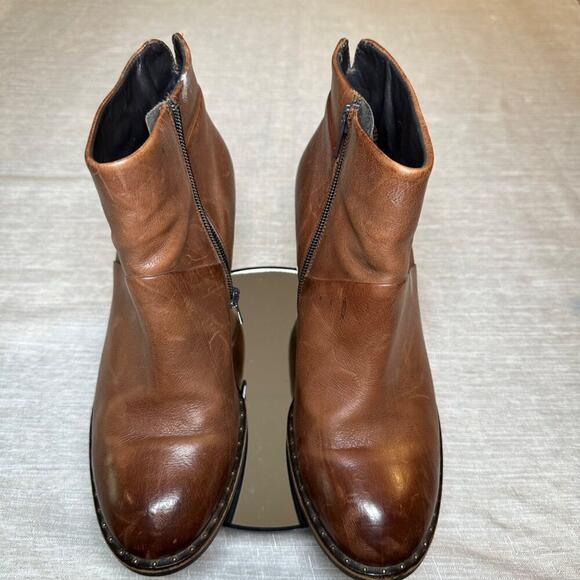 Paul Green Stella Studded Vintage Women’s 8 Leather Ankle Boots Austrian Made - Picture 2 of 9